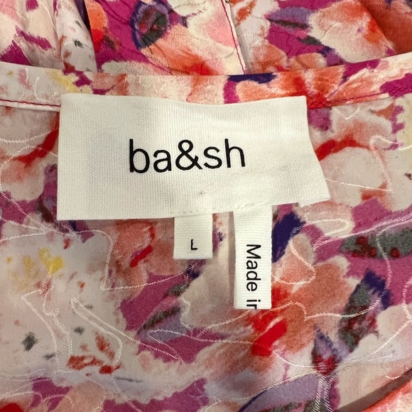 Ba&sh Rose Diamond Mini Dress in Fuchsia (L/3) - Picture 9 of 12